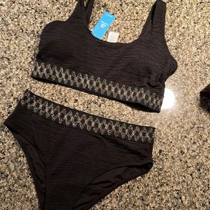 NWT black and gold bikini